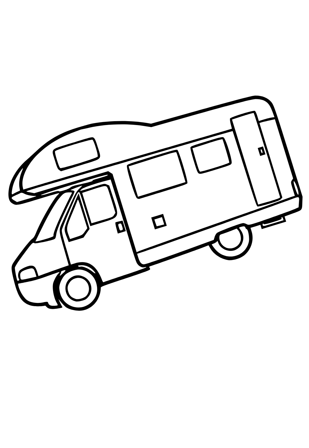 Free printable camper car coloring page for adults and kids