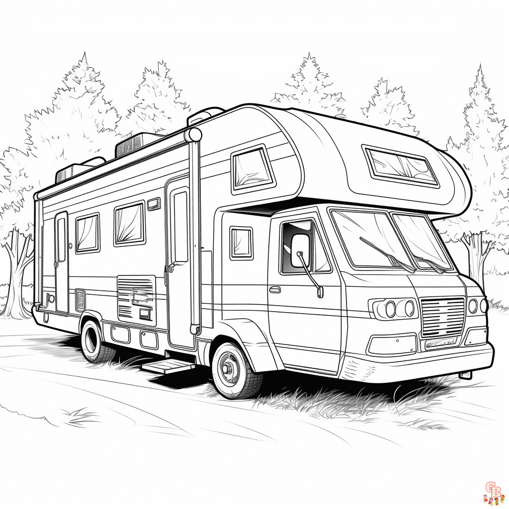 Printable rv coloring pages free for kids and adults