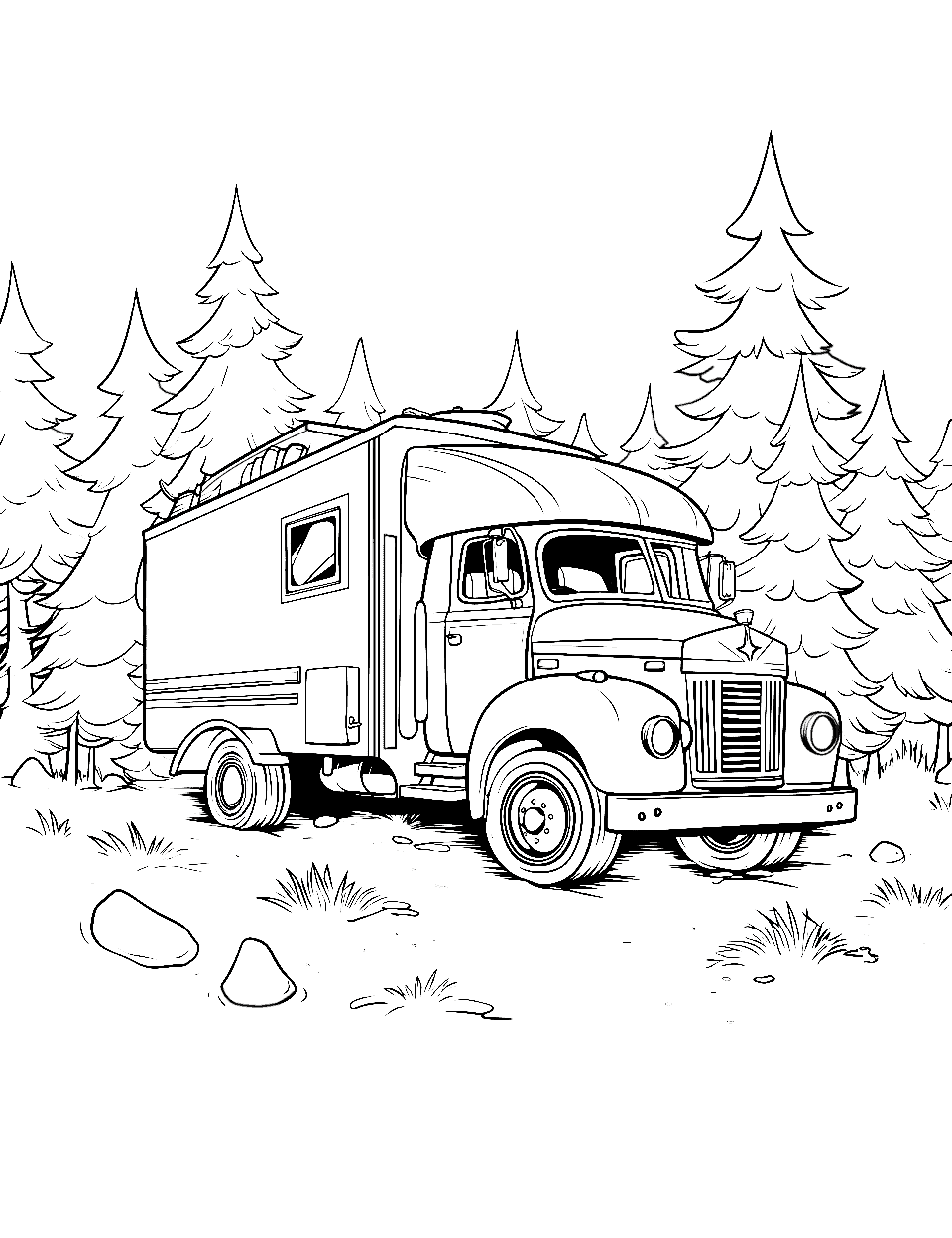 Truck coloring pages free printable sheets