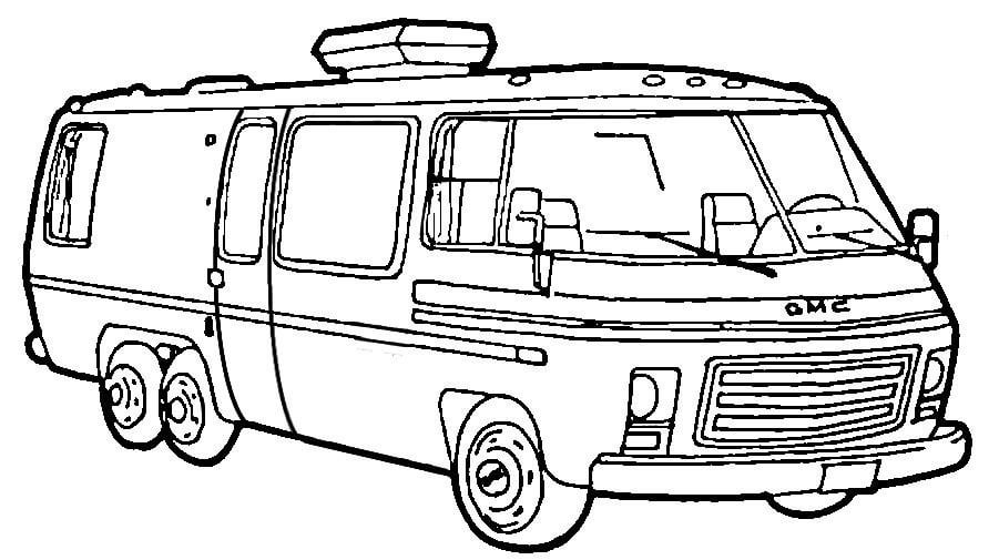 Gmc motorhome coloring page free to use rcarart