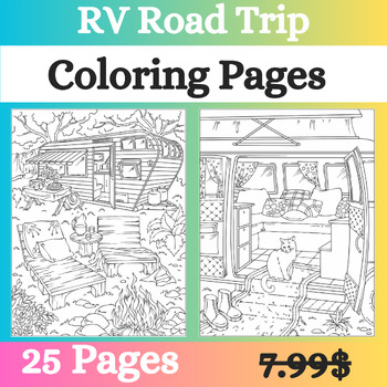 Rv road trip coloring pages christmas gifts to parents coloring book