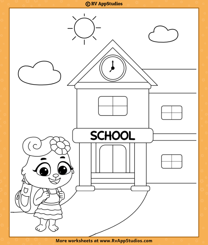 Back to school free coloring pages