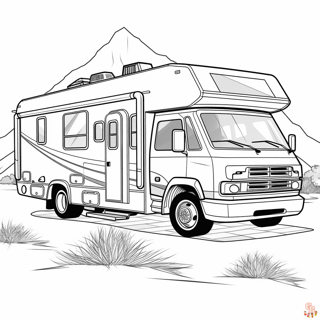 Printable rv coloring pages free for kids and adults