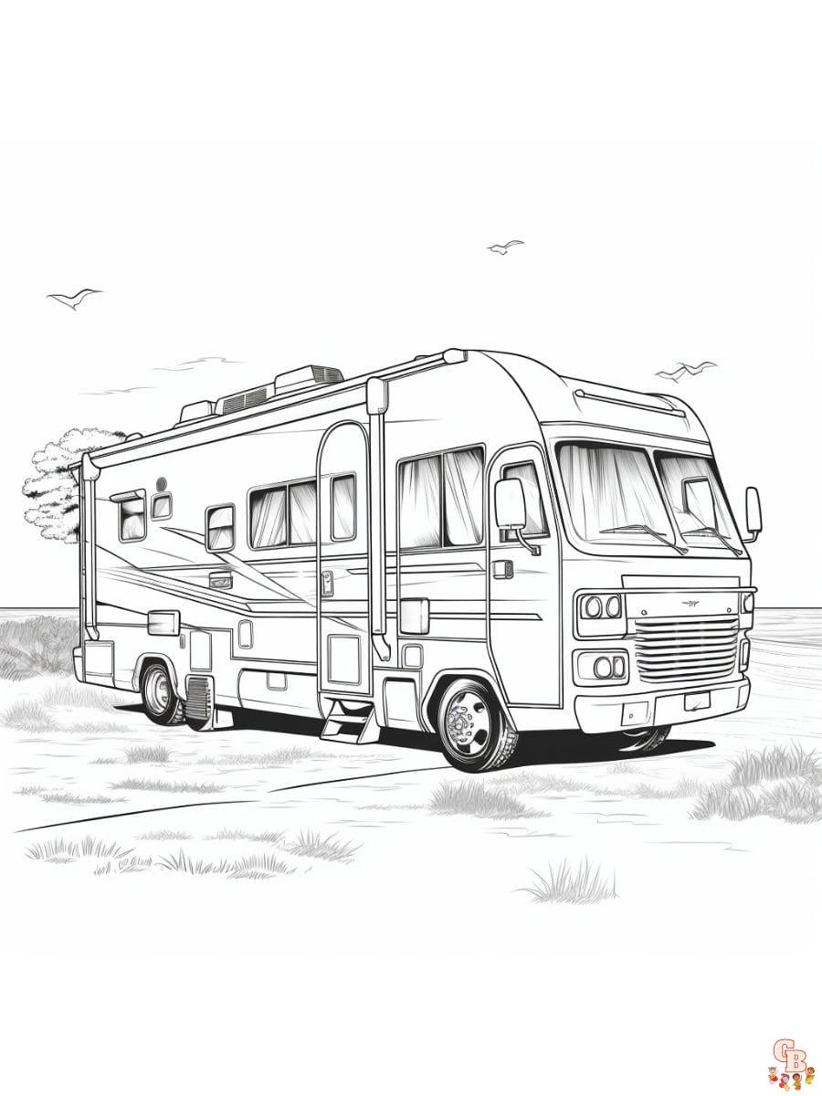 Printable rv coloring pages free for kids and adults