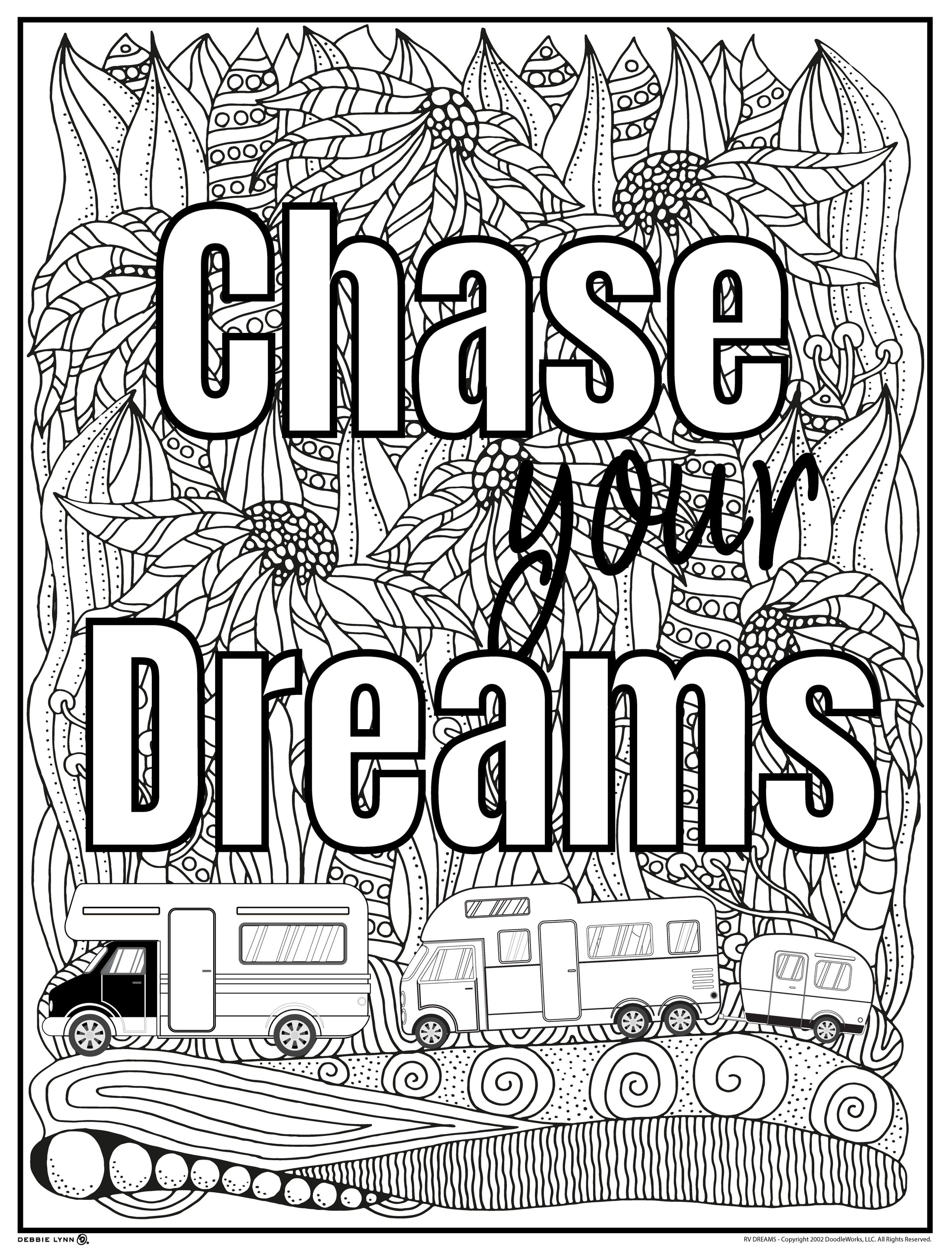 Rv dreams personalized giant coloring poster x â debbie lynn