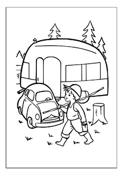 Escape to nature with our printable camping coloring sheets collection pages