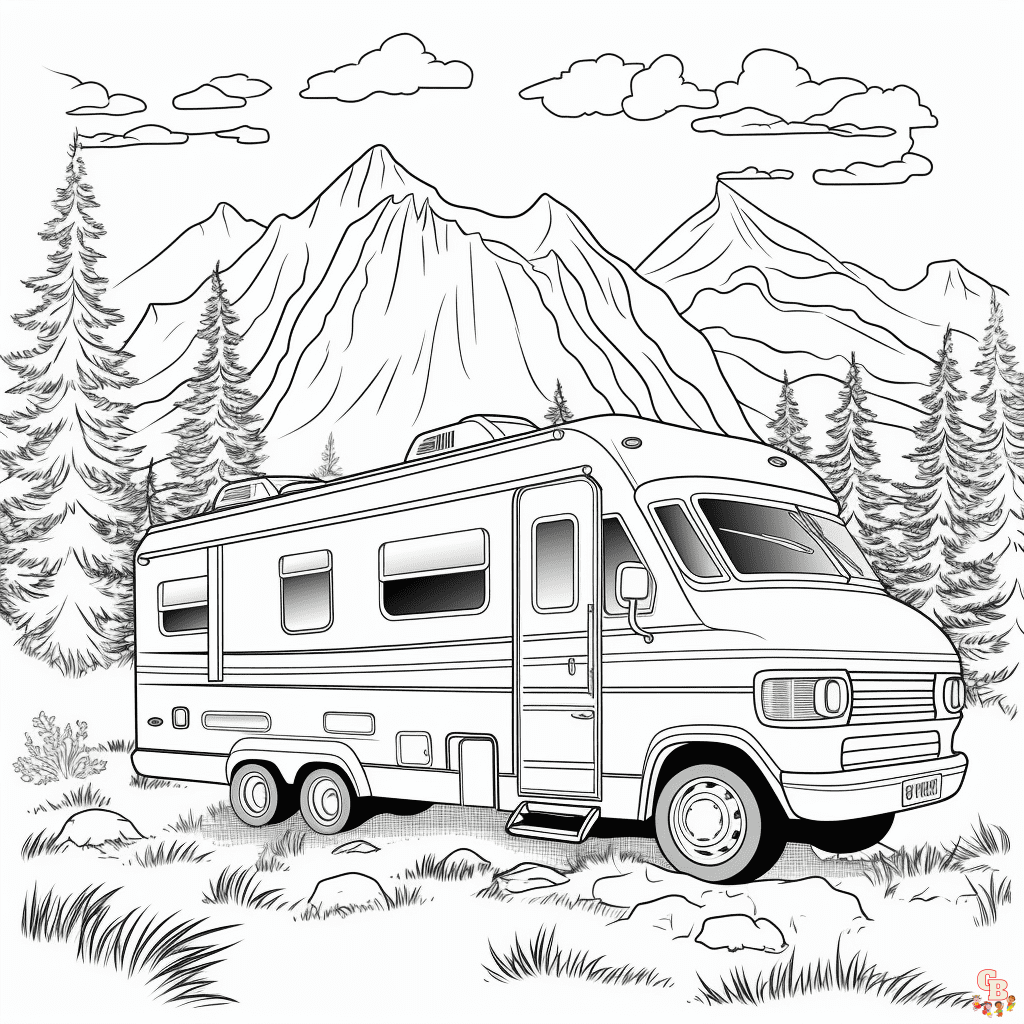 Printable rv coloring pages free for kids and adults