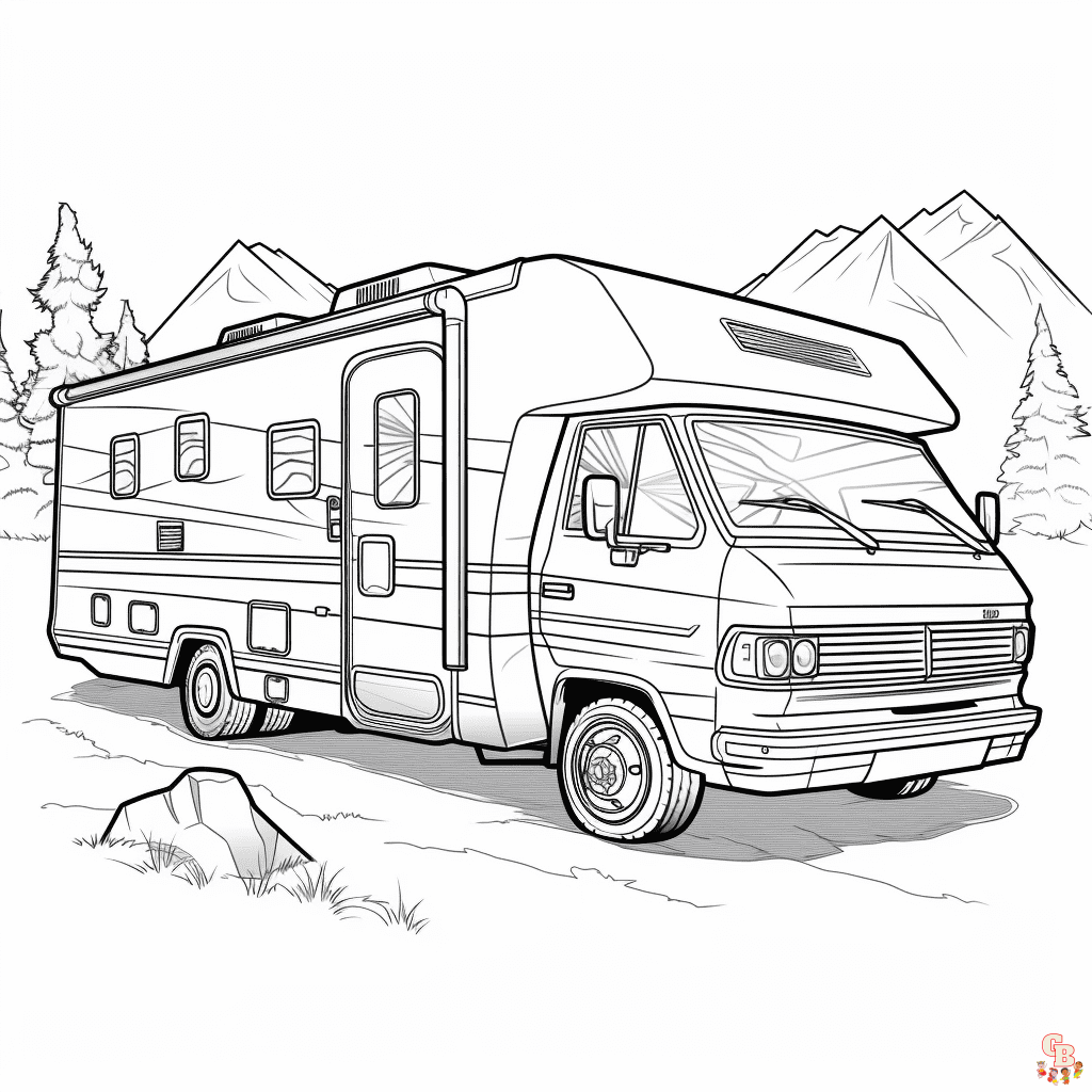 Printable rv coloring pages free for kids and adults