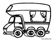 Camper and rv coloring pages