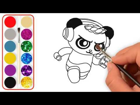 Learn colors coloring tag with ryan game bo panda