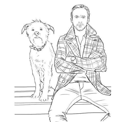 This actually exists the ryan gosling coloring book