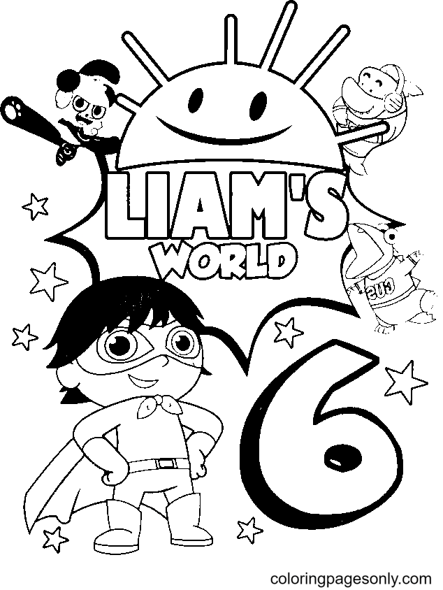 Ryans world coloring pages