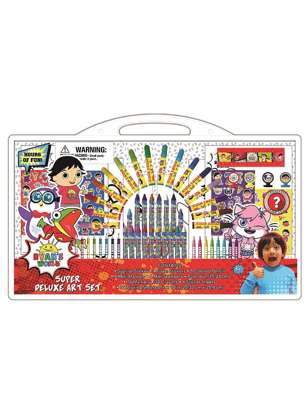 Nickelodeon ryans world super deluxe art supplies set w coloring pages stampers stickers
