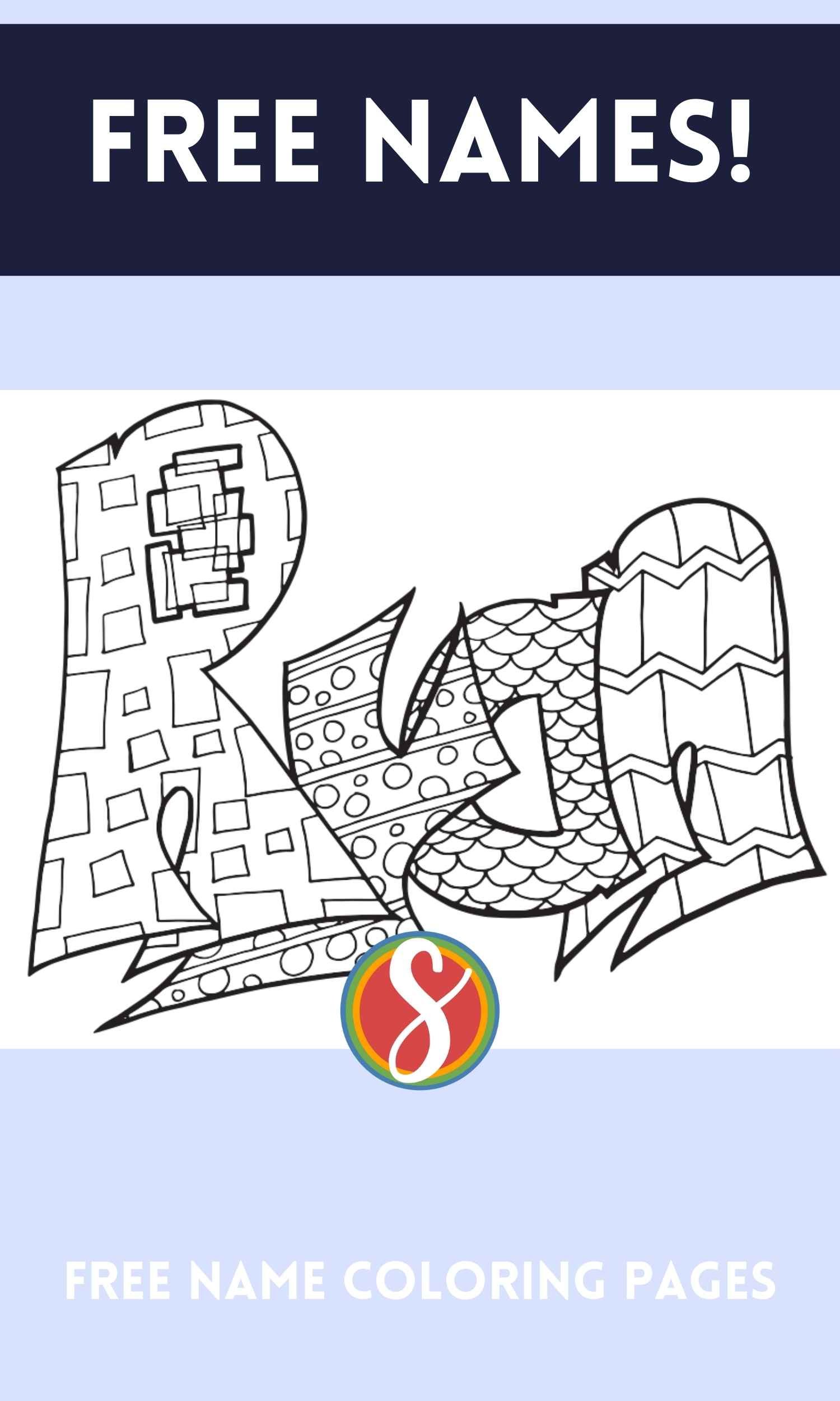 Free ryan coloring pages â stevie doodles