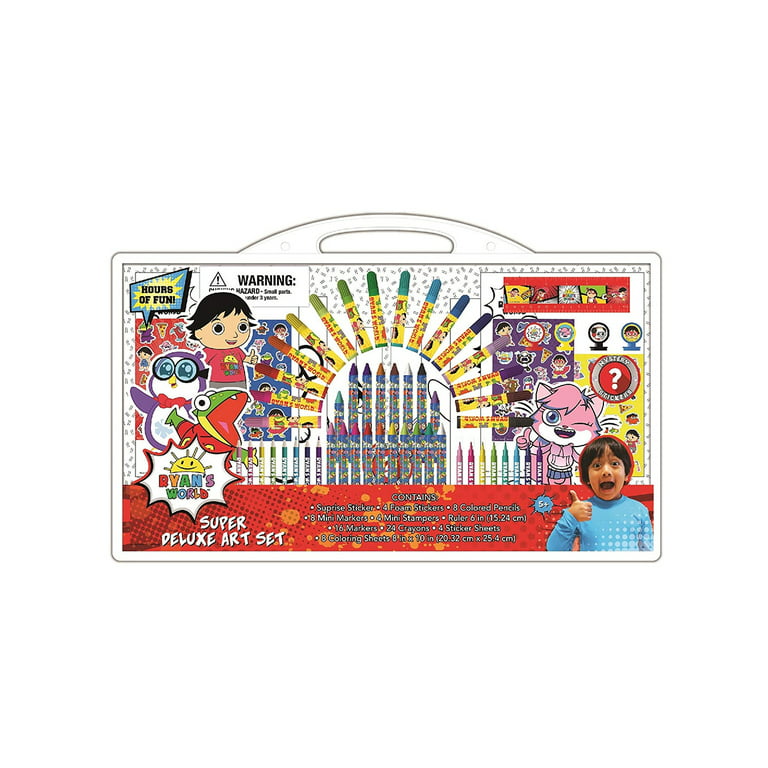 Nickelodeon ryans world super deluxe art supplies set w coloring pages stampers stickers