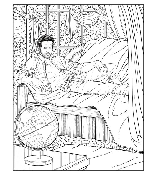 Quench your ryan reynolds thirst with this coloring book