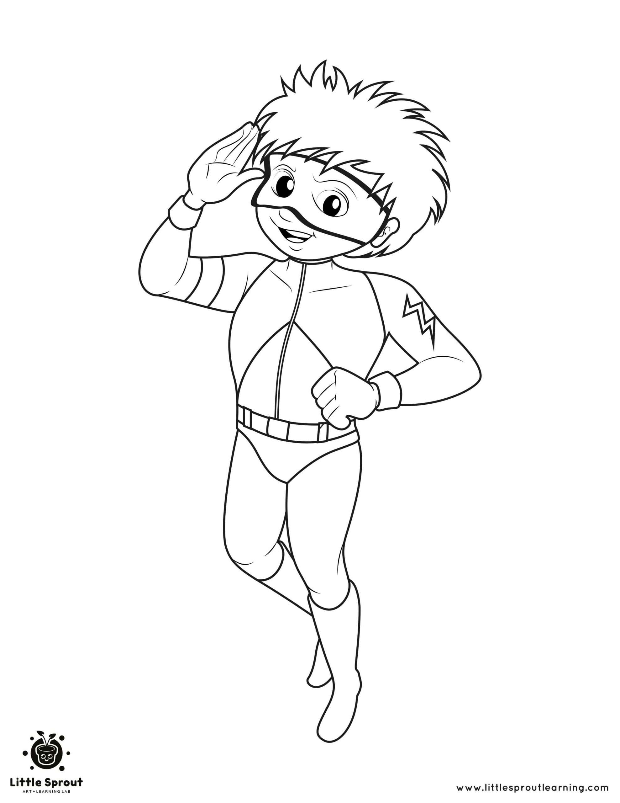 Best superhero coloring pages little sprout art