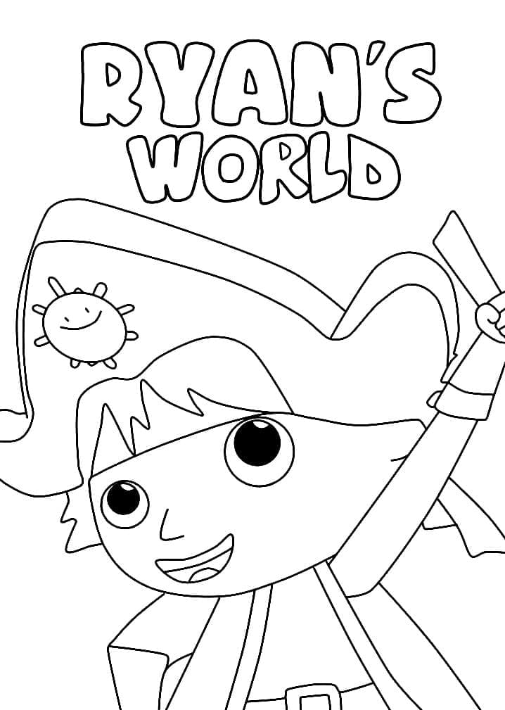 Ryans world pirate coloring page