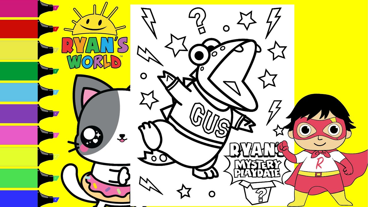 Coloring ryans mystery playdate gus ryans world coloring book page sprinkled donuts jr