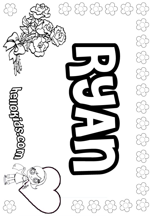 Ryan coloring pages