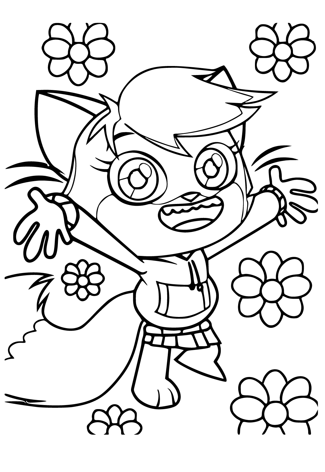 Free printable ryans world flowers coloring page for adults and kids