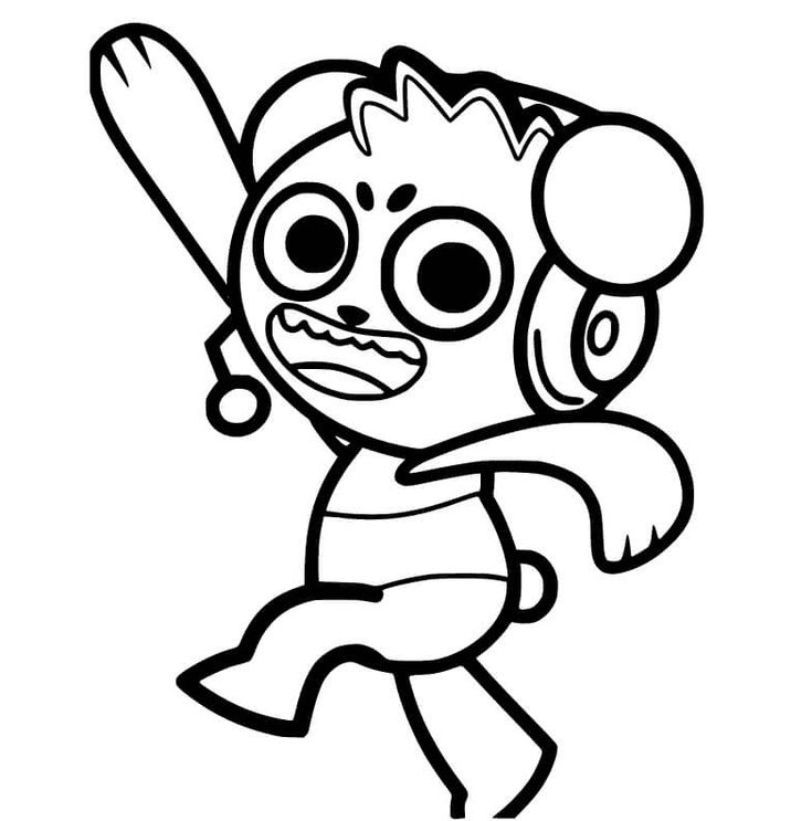 Happy bo panda coloring page