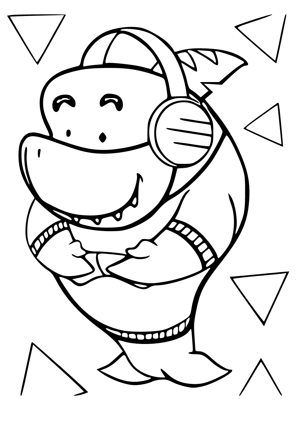 Free printable ryans world shark coloring page sheet and picture for adults and kids girls and boys