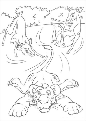 Two deers and ryan coloring page free printable coloring pages