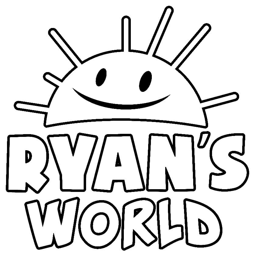 Ryans world logo coloring page