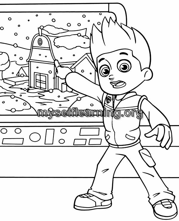 Paw patrol cartoons coloring sheet instant download