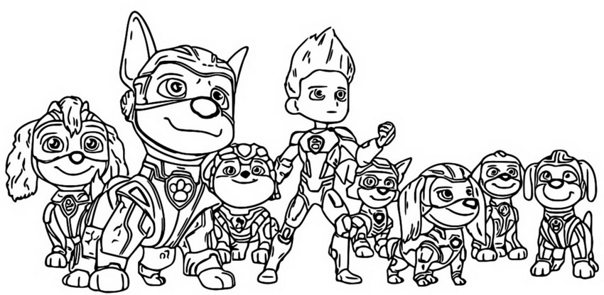 Coloring page paw patrol