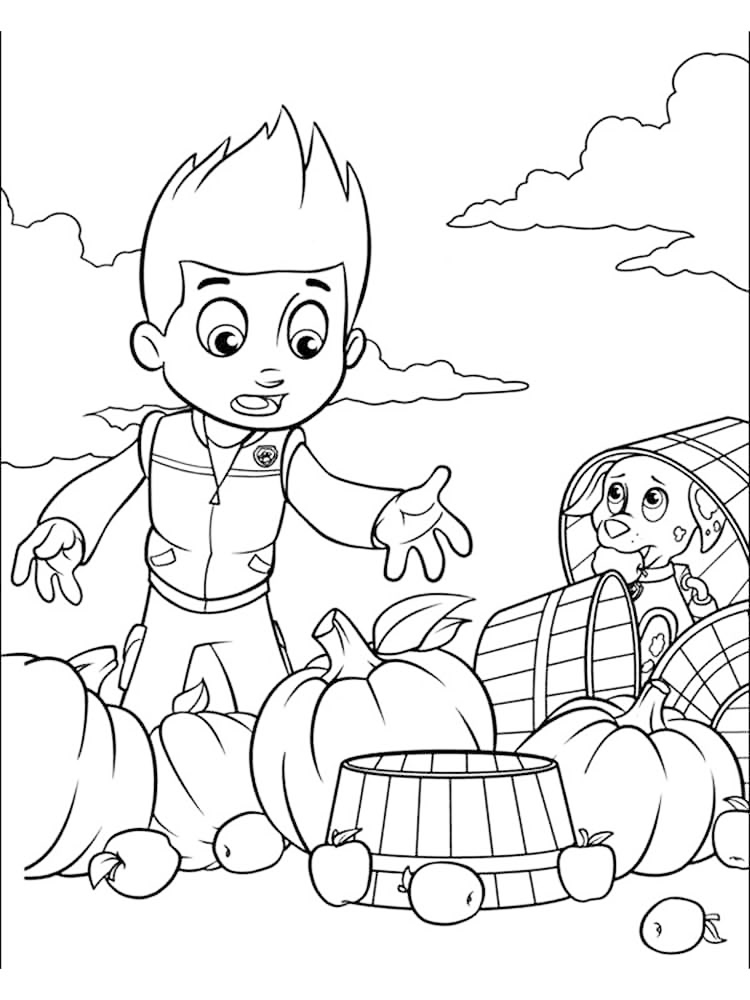 Ryder from paw patrol coloring pages