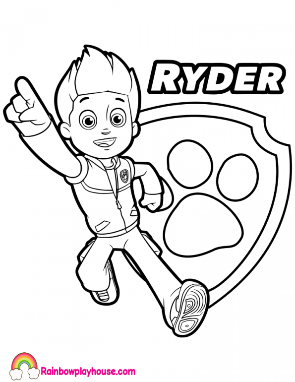 Paw patrol coloring page ryder