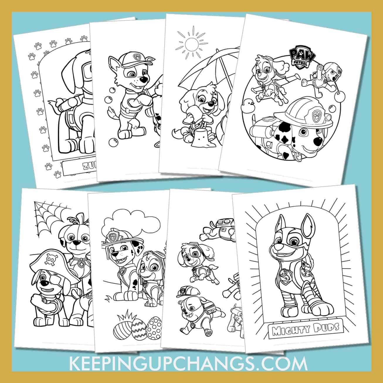 Free paw patrol coloring pages sheets popular printables