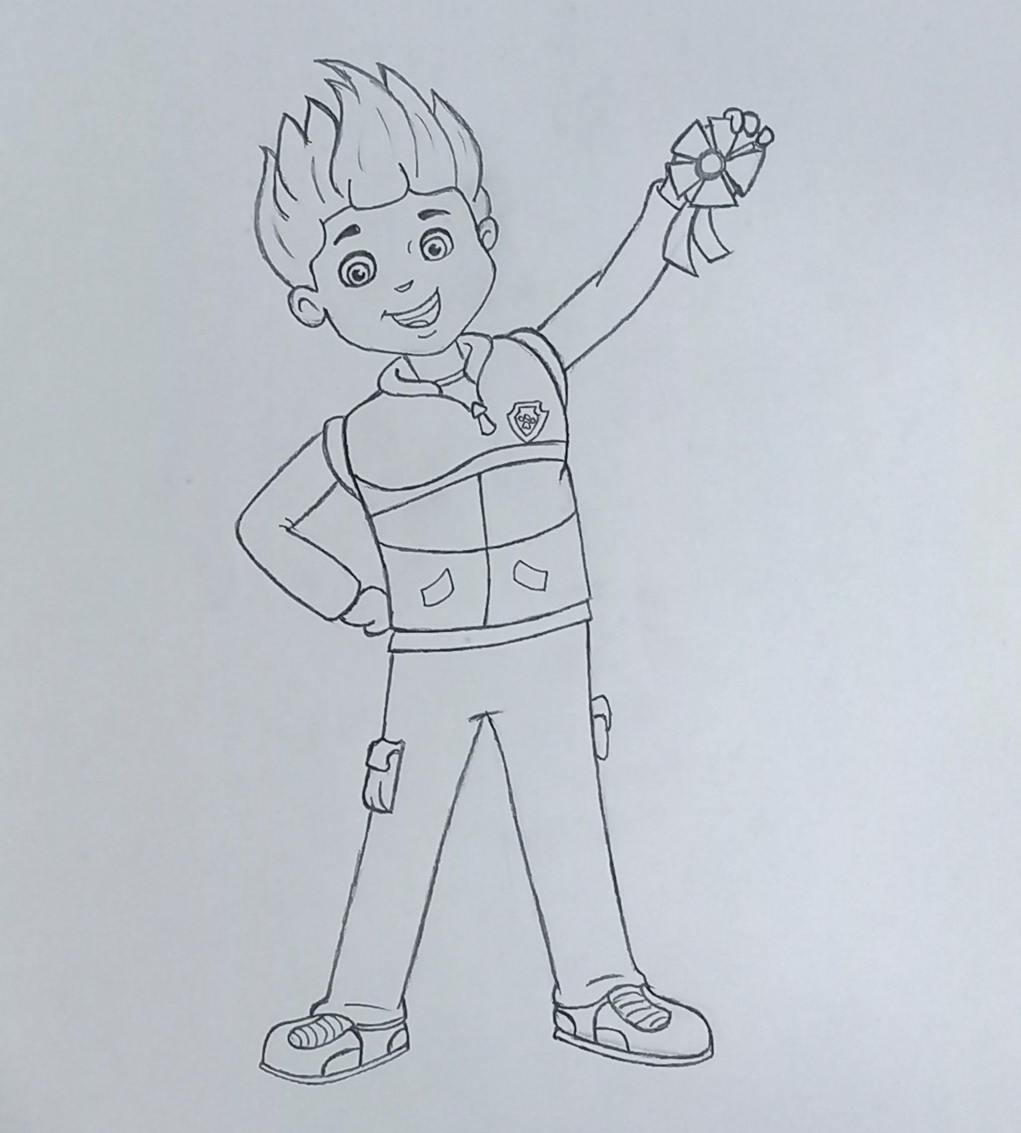 Ryder from paw patrol movie rdrawing