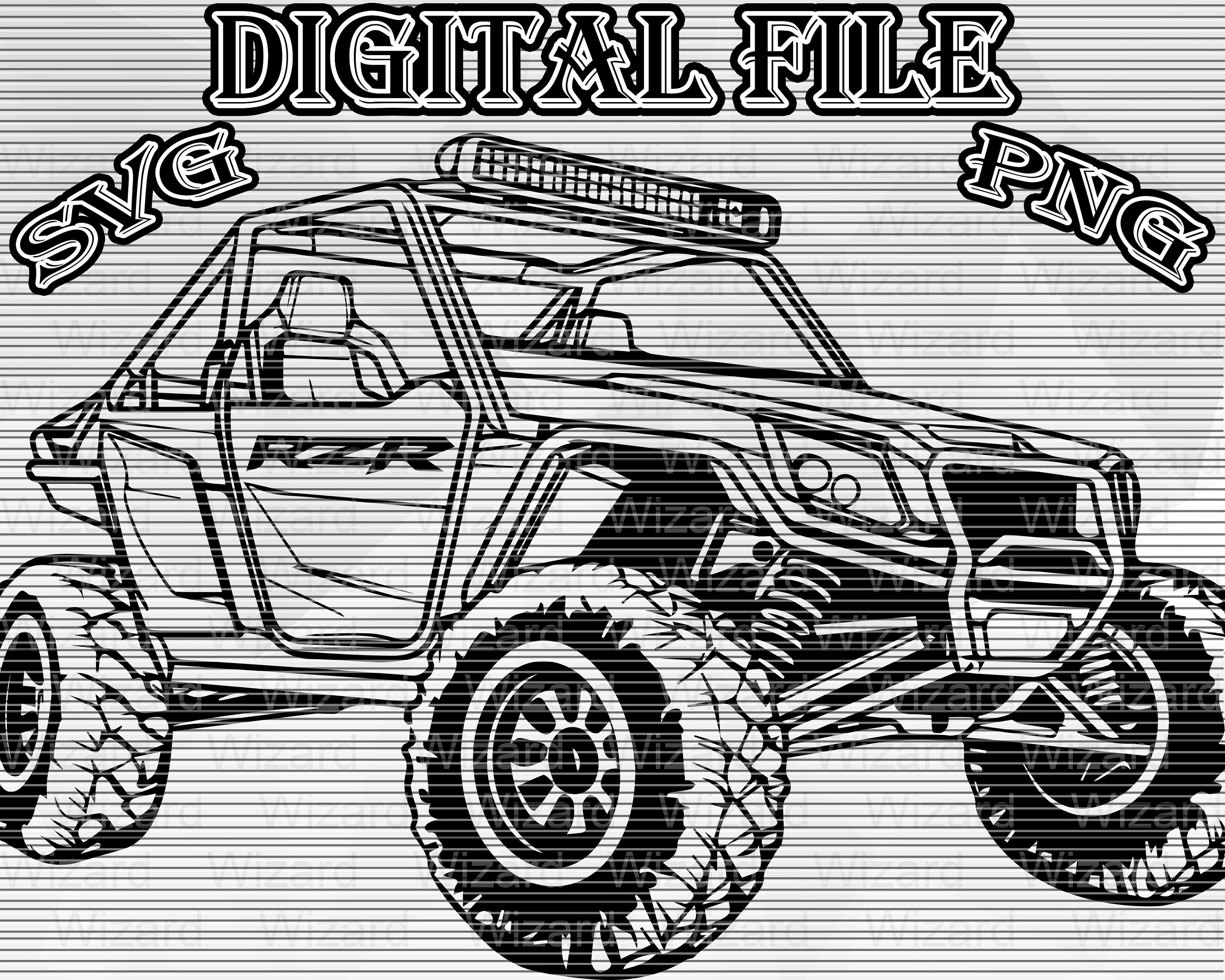 Polaris rzr xp sxs utv svg png vector art illustration drawing rzr xp vector rzr xp turbo svg rzr xp turbo cricut