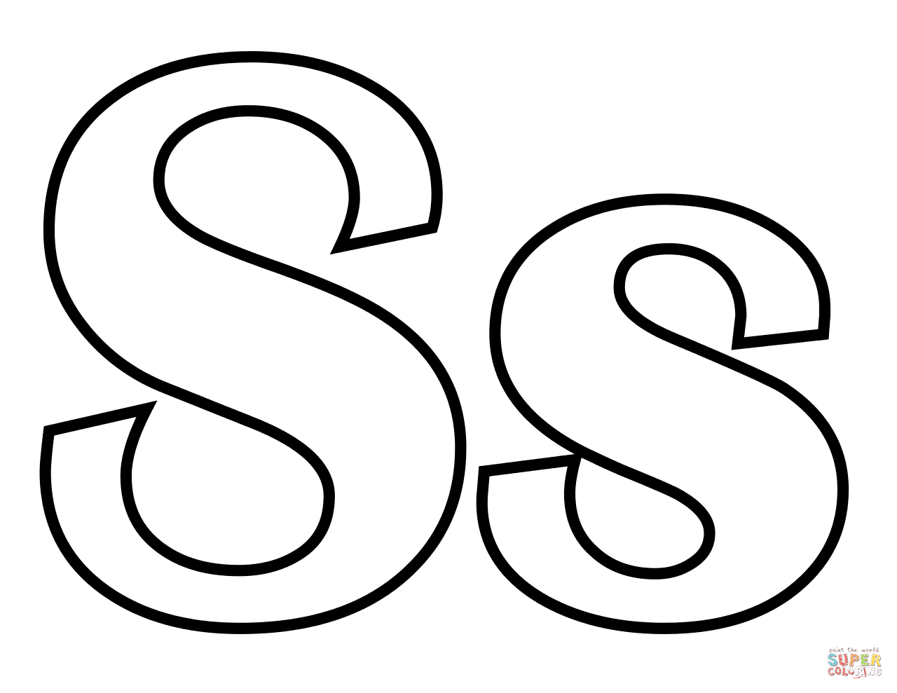 Classic letter s coloring page free printable coloring pages alphabet coloring pages alphabet coloring printable alphabet letters