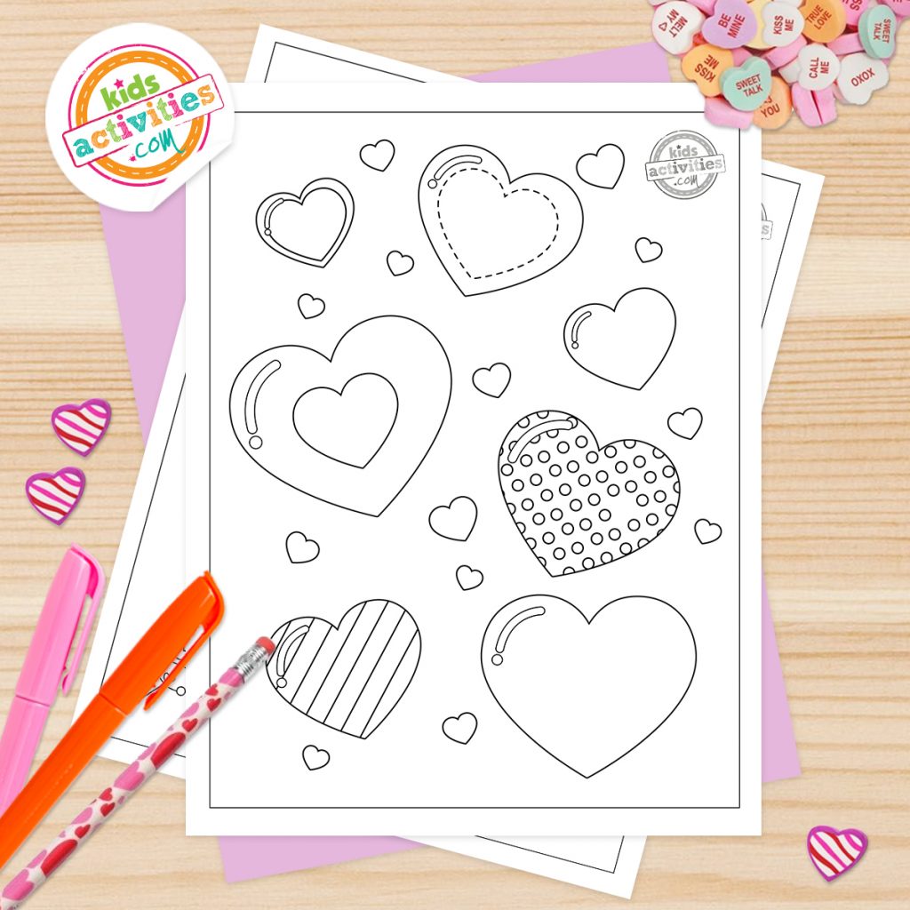 Free heart coloring pages for kids kids activities blog
