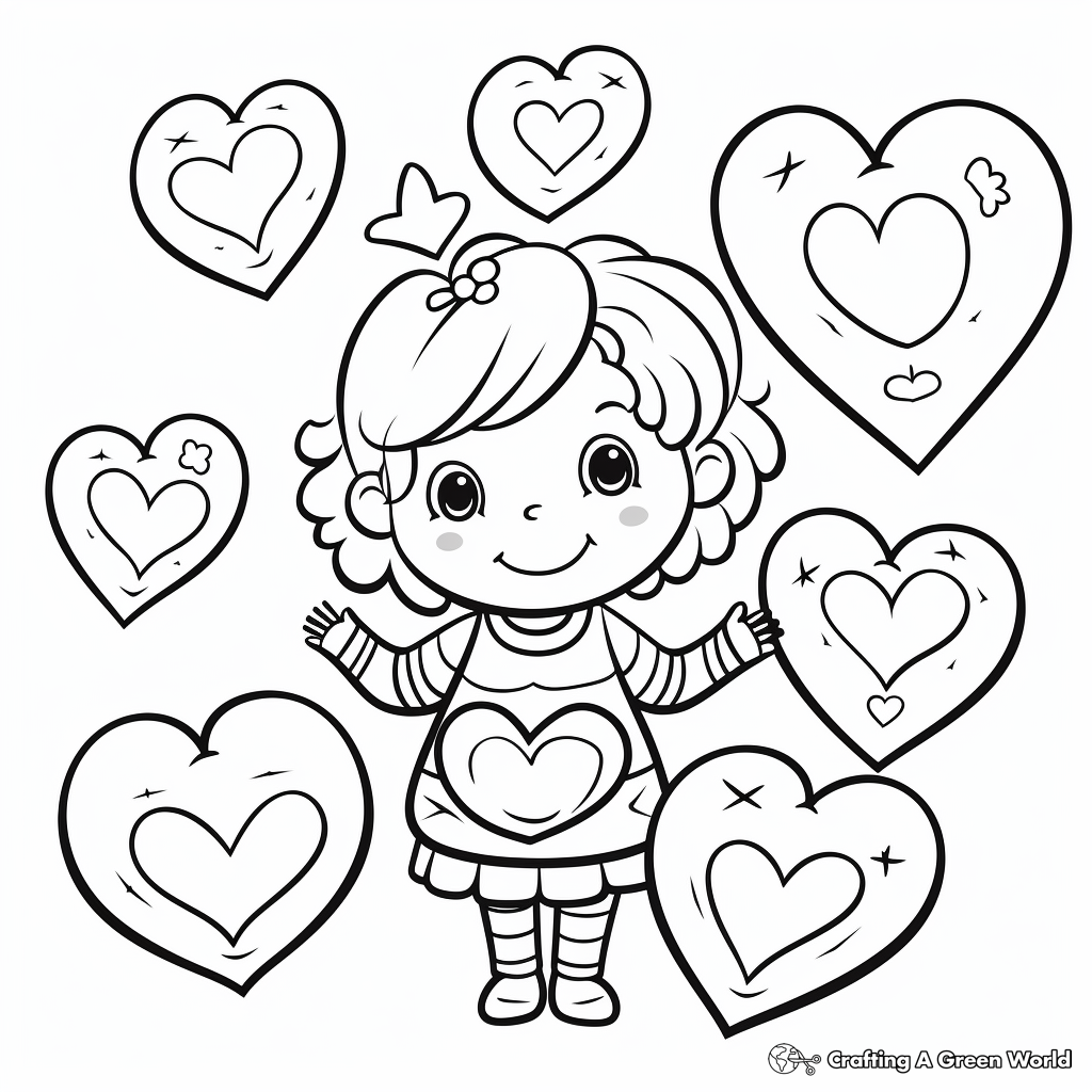 Valentine coloring pages for toddlers