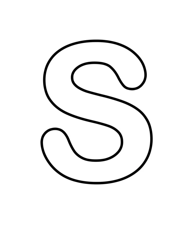 Free printable bubble letter s