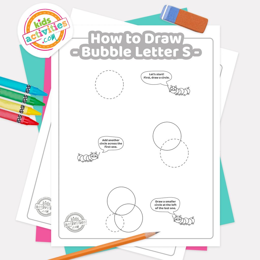How to draw the letter s in bubble graffiti kids activities blog