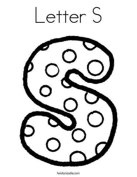 Letter s coloring page