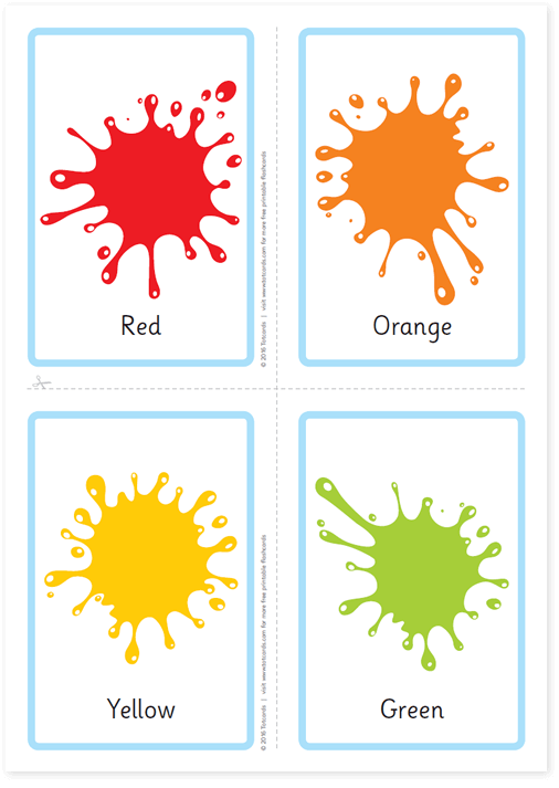 Free colour flashcards for kids