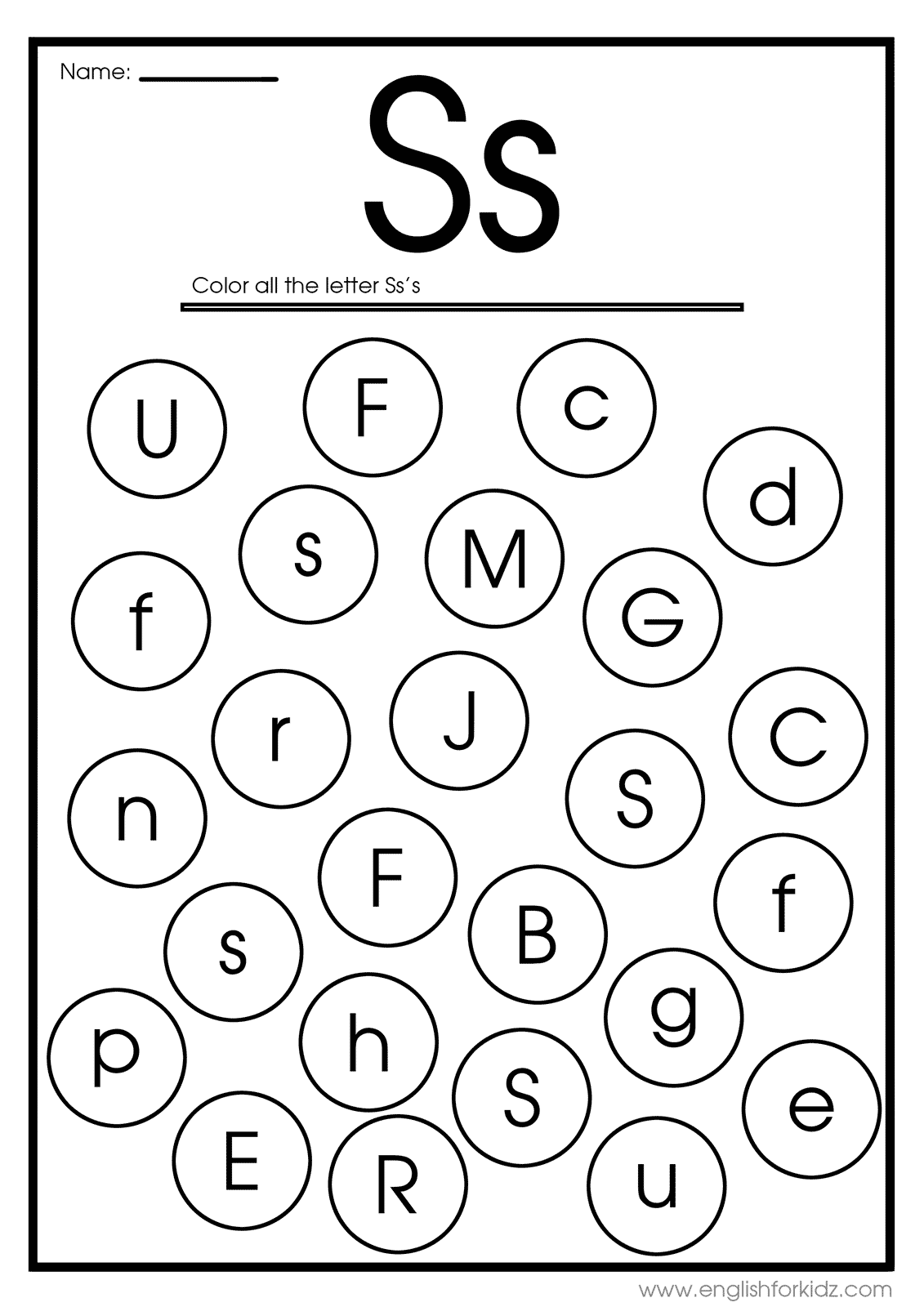 English for kids step by step letter s worksheets flash cards coloring pages