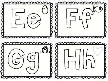 Alphabet coloring flash cards freebie by drrichardson tpt