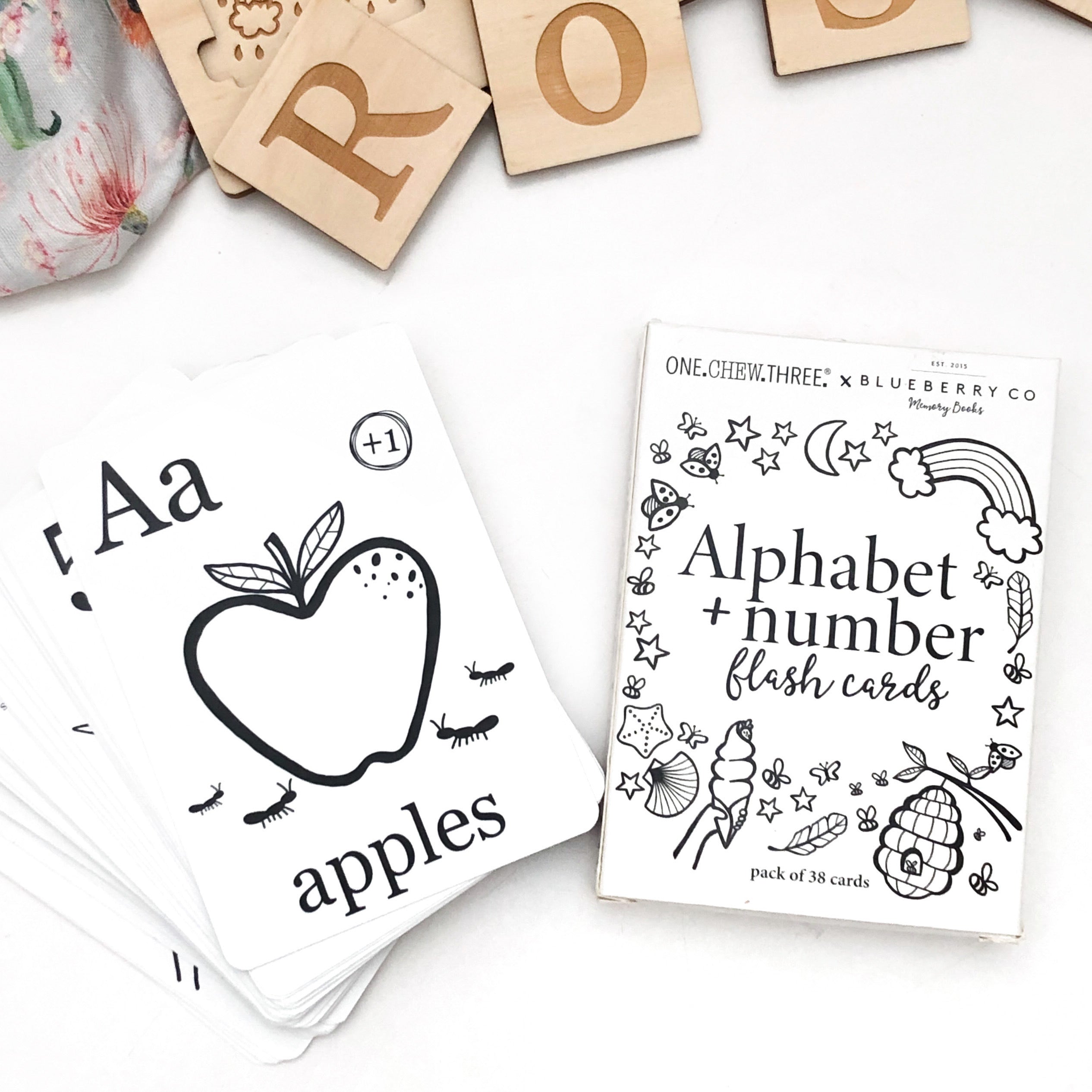 Alphabet and number flash cards â onechewthree