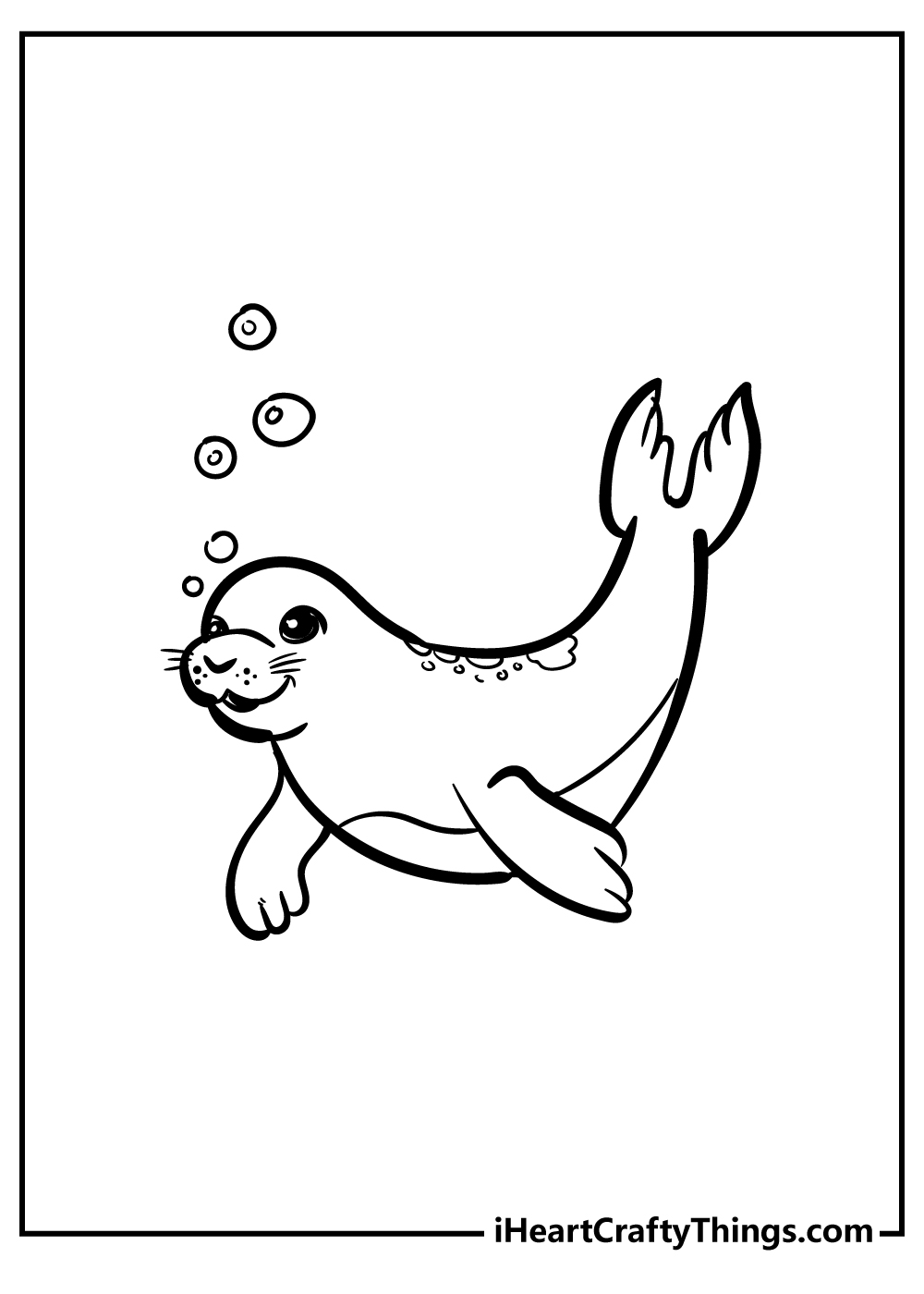 Seal coloring pages free printables