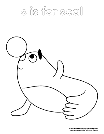 Seal coloring page