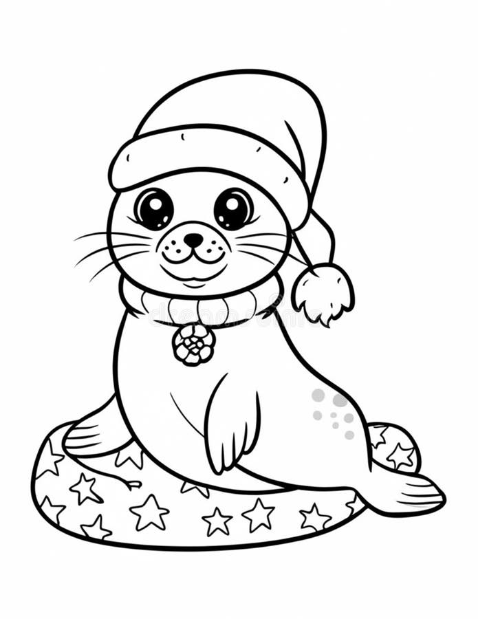 Seal coloring picture stock illustrations â seal coloring picture stock illustrations vectors clipart