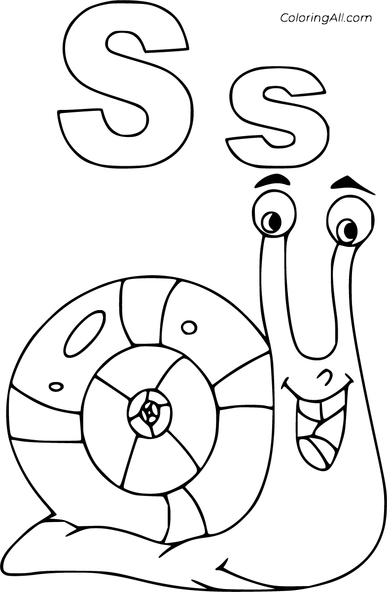 Letter s coloring pages